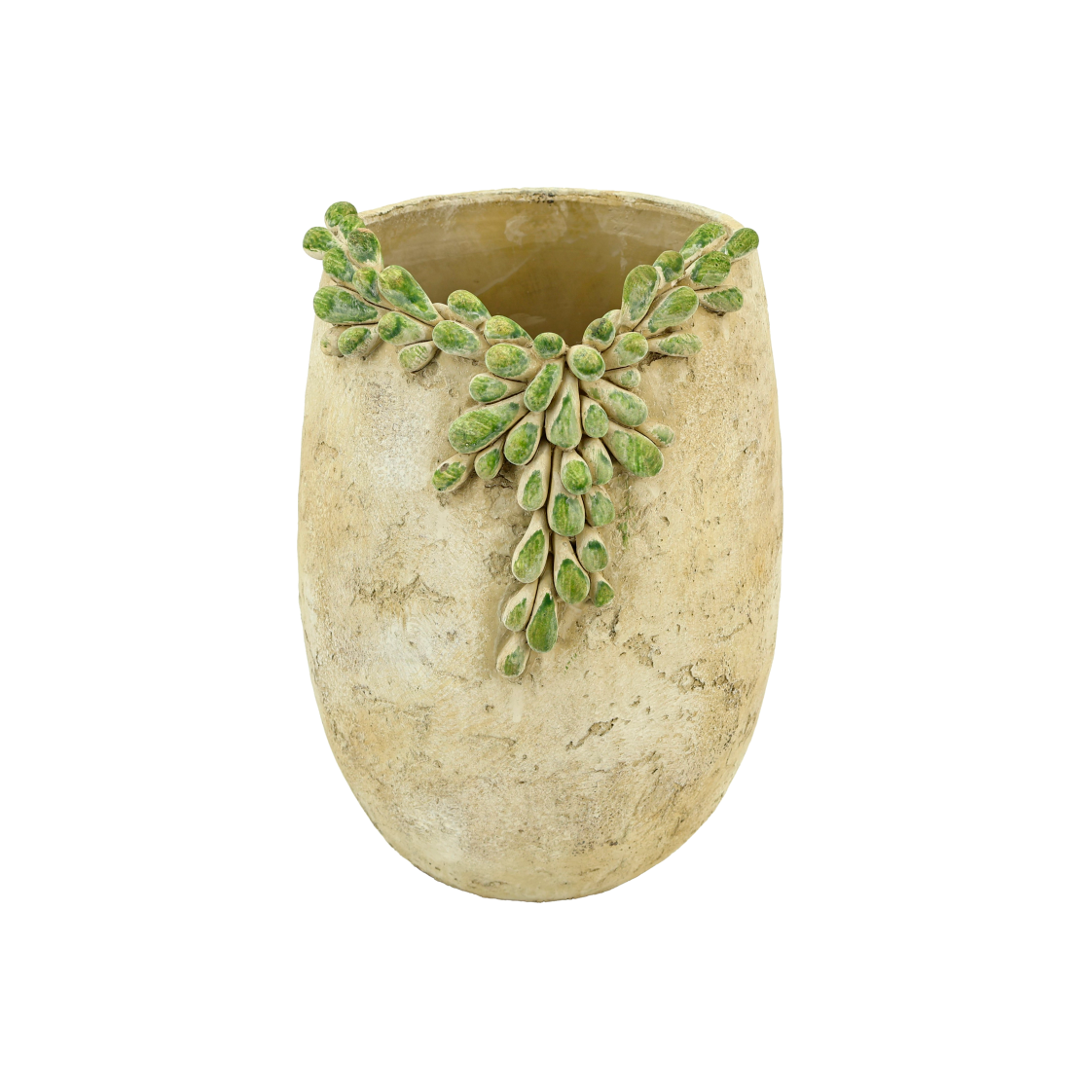 Jarrón cerámico vegetal