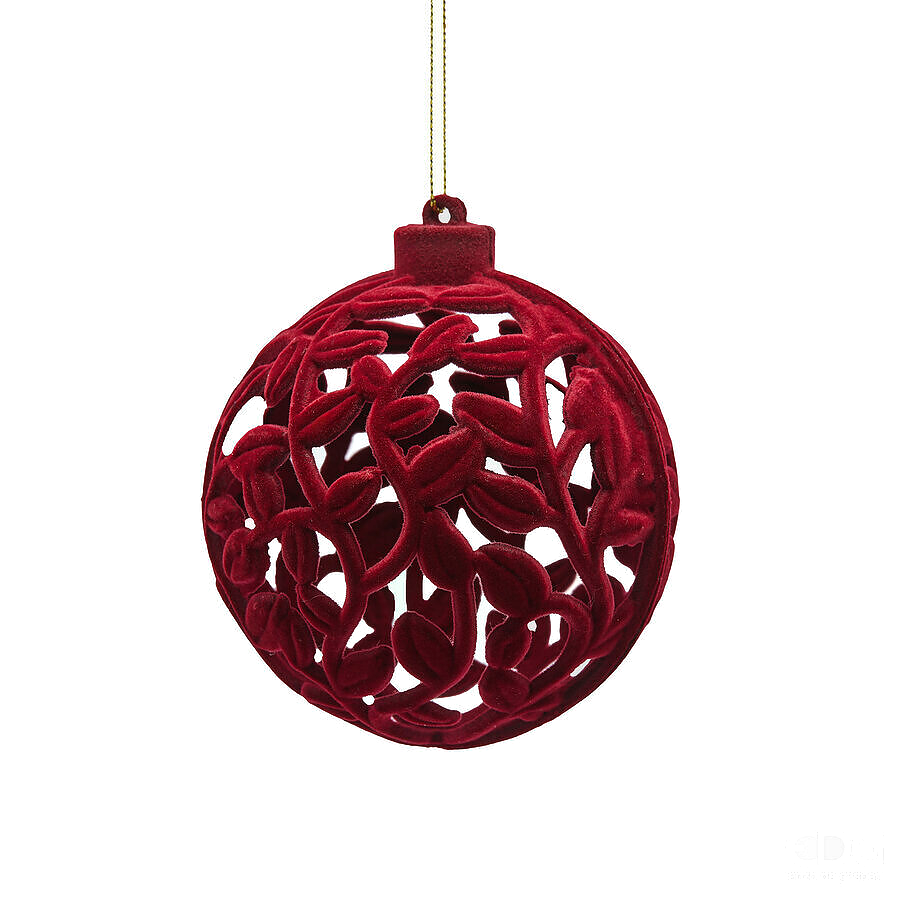 Bola para árbol velvet roja