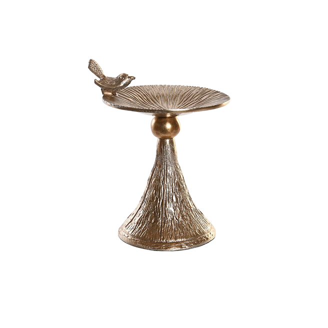 Candelabro metal pájaro