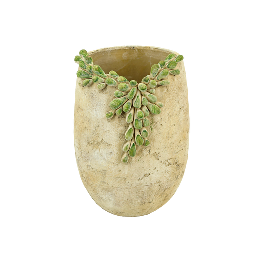 Jarrón cerámico vegetal