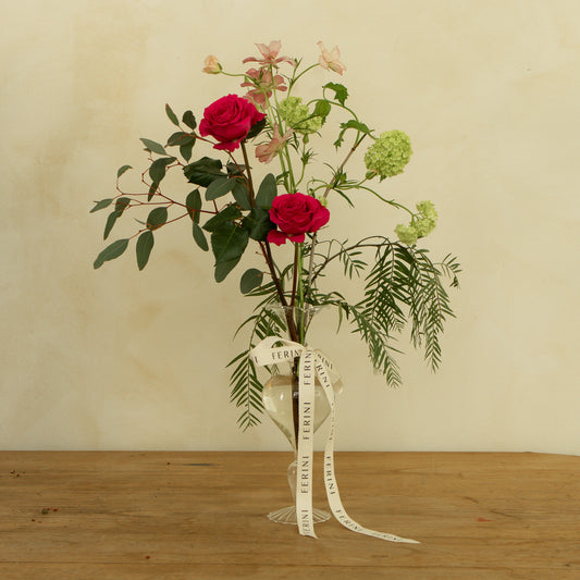 Violetero de vidrio soplado