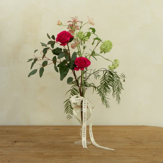 Violetero de vidrio soplado