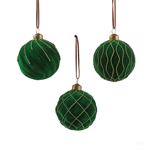 Bola para árbol velvet verde