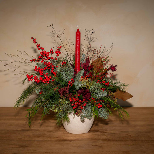 Jarrón ceramico navideño