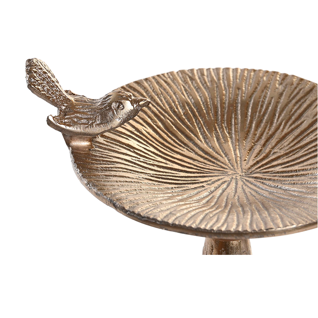 Candelabro metal pájaro