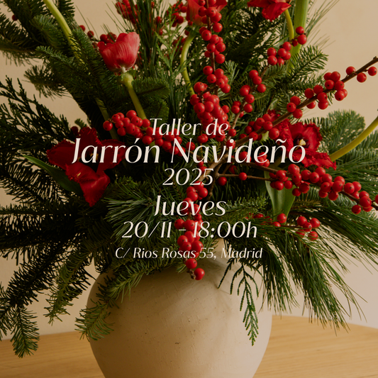 Taller de arreglo en jarrón navideño 20/11 Madrid