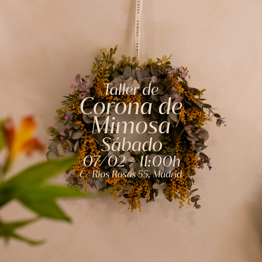 Taller de corona de mimosa 07/02